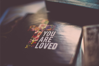 Bible with "You Are Loved" on the cover